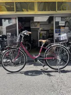 ピンクシティサイクル 前面バスケット付き - メルカリ