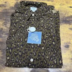 美品 90s USA製 レオパード ヒョウ柄 開襟 シャツ レーヨン 山田蓮