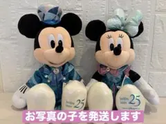 新品タグ付き　ぬいぐるみ　２５周年　ミッキー・ミニー　２点　ディズニーシー