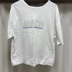 リンゴ51様専用 AMERICANA ロゴプリント 半袖Tシャツ ホワイト | Mercari