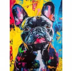【即日配送 】 ダイヤモンドアート フレンチブルドッグ 40x30cm 犬
