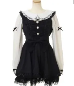 LIZLISA トリプルリボンフリルセットアップ ブラック