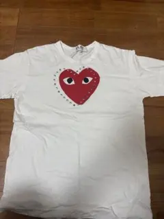 トト新品タグ付き。プレイコムデギャルソン 襟首ワンポイント半袖Tシャツ　Ｓ トト様専用新品タグ付き。プレイコムデギャルソン 襟首ワンポイント