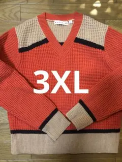 UNIQLO MARNI Vネックセーター オレンジ・ベージュ
