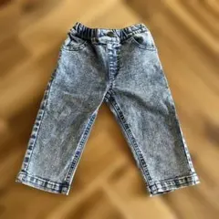 デニム風ウエストゴムパンツ 90