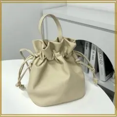 2way 巾着 ショルダー バッグ 〈バニラ〉 おしゃれ カジュアル