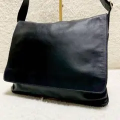 極美品✨HERZ ヘルツ 総かぶせのメッセンジャーバッグ オールレザー 