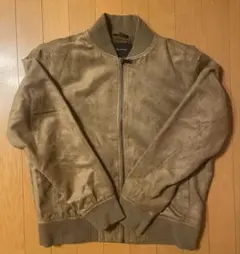 バナナリパブリック ロッコ ビーガンスエードボンバー-サイズ ラージ NWT