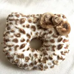 ハローキティ ヒョウ柄ドーナツ型クッション