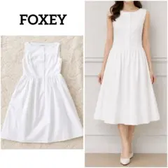 FOXEY ノースリーブワンピース 大きいサイズ 42 コットン ミディ丈ドレスのサムネイル
