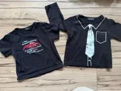 ブラック半袖　長袖　Tシャツ　2枚セット　コムサイズム