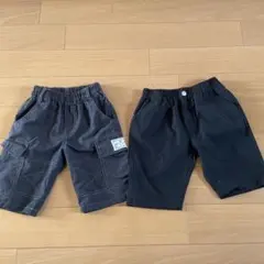 半ズボン　ハーフパンツ　110cm ブラック　2枚