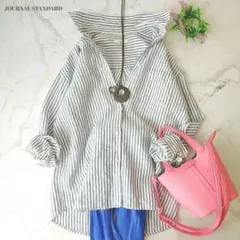 定価1.9万超美品 プラージュ 長袖オーバーシャツ 綿100% ゆったり 