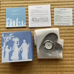 ウェッジウッドの写真たてand置き時計 WEDGWOOD - ウェッジウッド 時計 写真立て プシュケ クリア