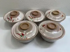 オールドノリタケ 赤地白菊 蓋付き 夫婦茶碗 希少 5個セット - メルカリ