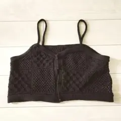 最終値下サマンサモスモス 透かしパッチワーク風 前後着 2WAY キャミビスチェ