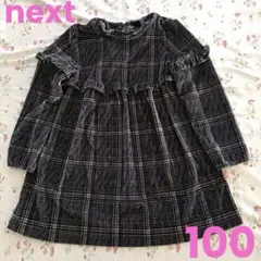 next チェック柄 長袖ワンピース 3-4yrs 100