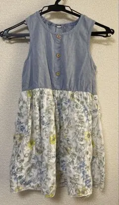 ノースリーブ　花柄　ワンピ　キッズ　130サイズ