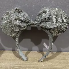 ディズニー　シルバー スパンコール カチューシャ