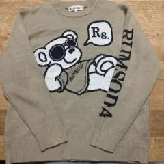 RUMSODA クマ柄ニットセーター L