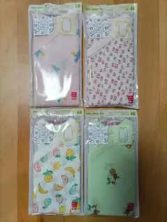 ユニクロ ボディスーツ 60cm 新品未開封 ベビー肌着ロンパース 4枚セット