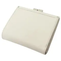 D07207 未使用品 agnes b. レザー がま口 財布 ホワイトのサムネイル