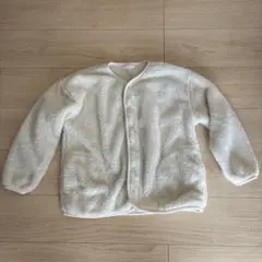 ホワイト フリースジャケット 140