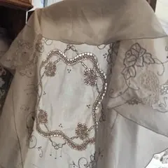 美品】フランスアンティーク リシュリュー刺繍 天使のカーテンセット