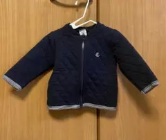 PETIT BATEAU ネイビー キルティングアウター 6m