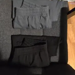 ユニクロU ライトウェイトスウェットワイドパンツ L 2色セット