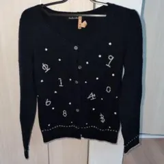 chambre de chace 黒の長袖カーディガン