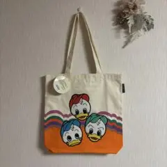 【タグ付き】Disneyディズニー ヒューイ デューイ ルーイ キャンパストート
