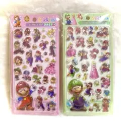 硬いシール 立体キャラクターシール　ジュエリードロップ 各柄1枚　2点セット