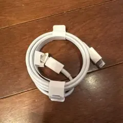 ホワイト Lightningケーブル ケーブルバンド付き