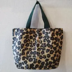 MUVEIL レオパード柄上質コットントートバッグ キャンバス地 エコバッグ