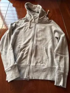 グレー フルジップ スウェットパーカー