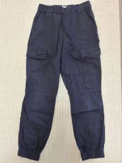 【H&M】キッズ カーゴパンツ ウエストゴム 140cm ブラック