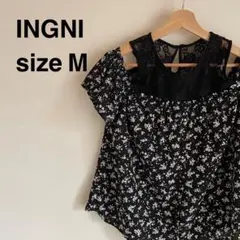 【INGNI】花柄オフショルダーシャツ Mサイズ