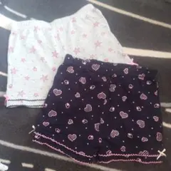 キッズスパッツ 2枚セット星柄 ハート柄120