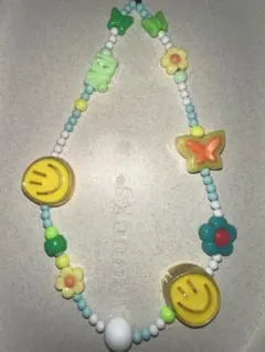 スマホアクセサリー　ビーズストラップ