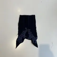 ミナペルホネン　はぎれ　生地　wolf&flower navy 2匹ペア