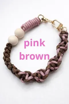 スマホショルダーストラップ ピンクブラウン