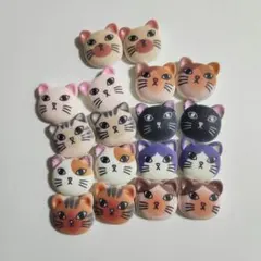 猫ちゃん デコレーションパーツ 34個セット