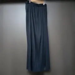 GU ガウチョパンツ　プリーツパンツ L　ネイビー