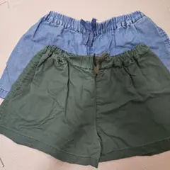 デニム・カーキ 半ズボン Sサイズ