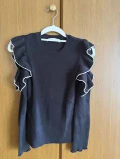 MAJESTIC LEGON フリル付き長袖ニット