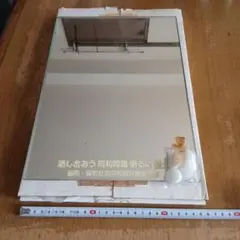昭和レトロ　シンプル壁掛け鏡 約35cm x 25cm