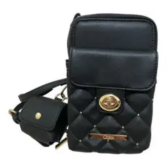 Chico チコ スマホショルダー ミニショルダーバッグ キルティング 黒