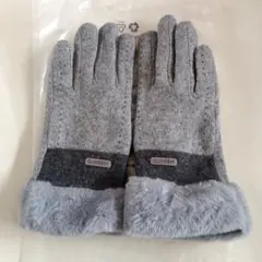 冬 レディース 手袋 保温 タッチスクリーン 手袋 防風 グレー
