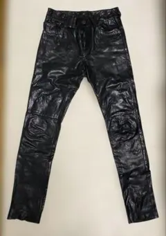 John Galliano パンツ　レザー　ブラック
